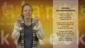 Teckeneko - Magdalena Kintopf-Huuhka - Svenska teckenspråksdagen 7.11