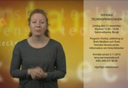 Svenska teckenspråksdagen - Magdalena Kintopf-Huuhka