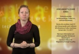 Arbetsannons verksamhetsledare - Magdalena Kintopf-Huuhka