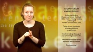Information om sommaruppehåll - Magdalena Kintopf-Huuhka