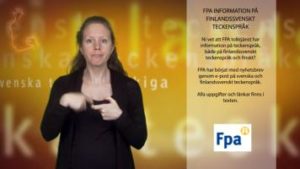 FPA information på finlandssvenskt teckenspråk