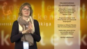 Finlandssvenska teckenspråksdagen - Elin Westerlund