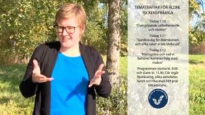 Tematräffar för äldre teckenspråkiga finlandssvenskar - Cecilia Hanhikoski
