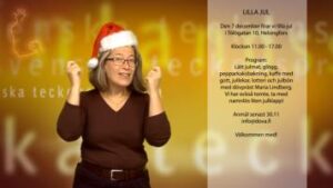 Finlandssvenska teckenspråkiga rf firar lilla jul fest - Lena Wenman